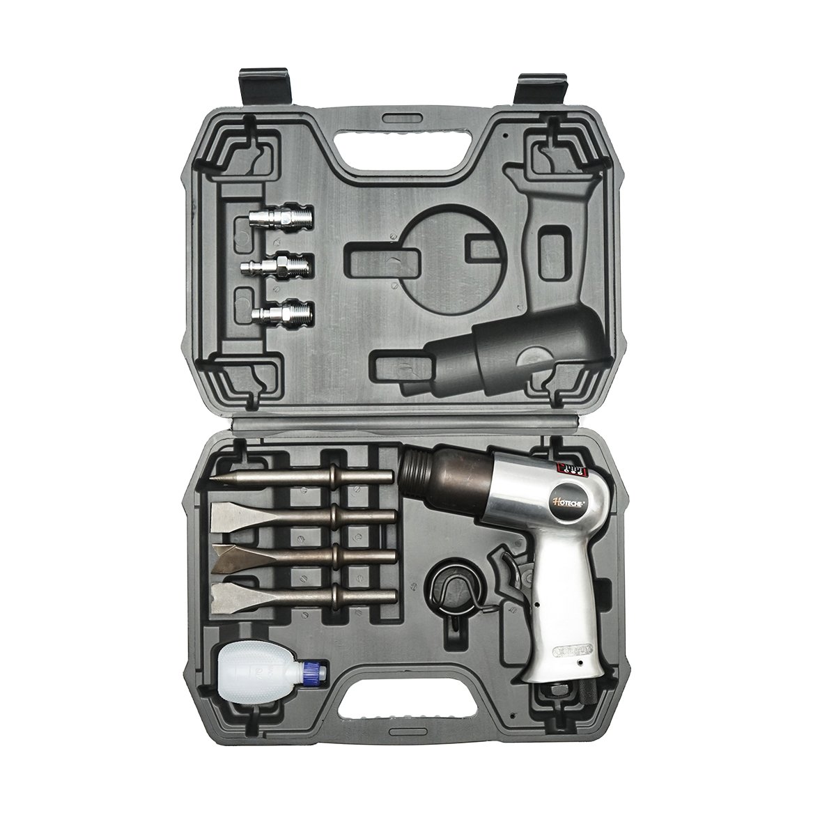 Ciocan pneumatic de impact 6.3 Bar cu 3 tipuri de cuple rapide si 4 dalti Hoteche